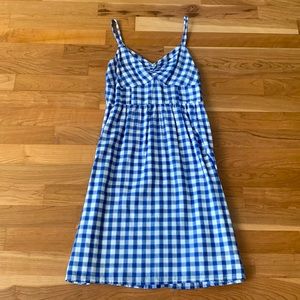 NWOT Old Navy Lined Blue Gingham Dress